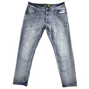 RAWX Jeans Mens 34x30 Blue Skinny Fit Stretch Denim Light Wash Streetwear Pants
